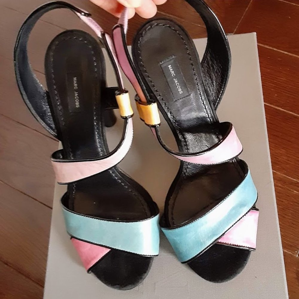 MARC JACOBS ,Color Block Leather Sandals